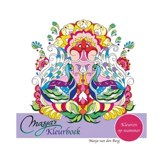 Masja Van Den Berg Kleurboek - Kleuren Op Nummer Voor Volwassenen - Bloemen, Dieren